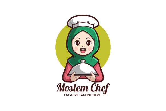 Download Moslem Chef Character Logo Template - Logo Collection